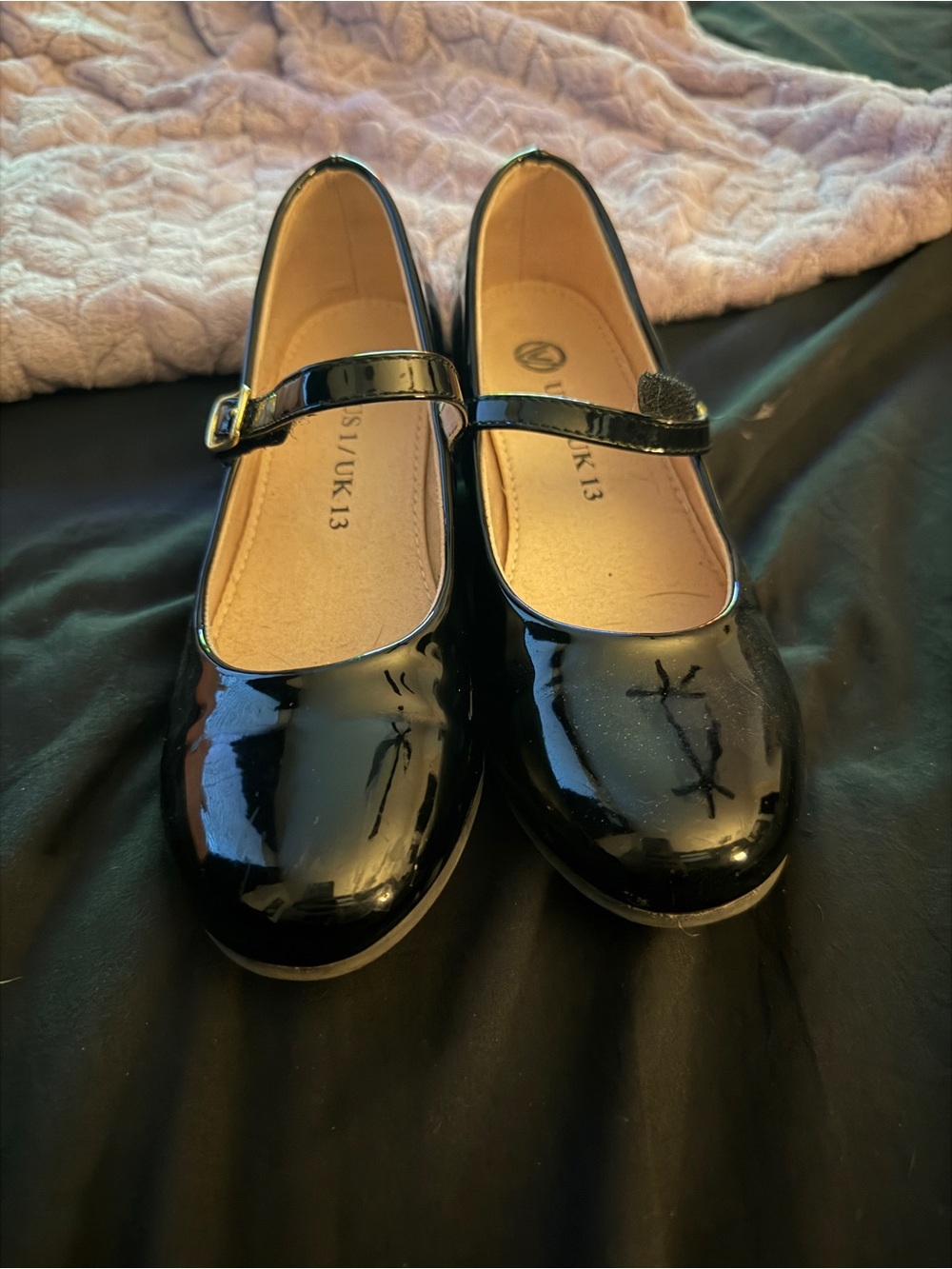 Girls Black Patent Mary Jane Dress Shoes